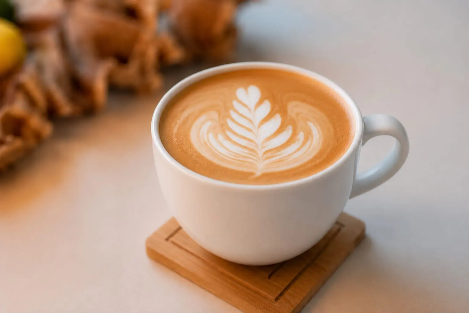 Flat white con arte latte y microespuma sedosa en La Carolina, Quito