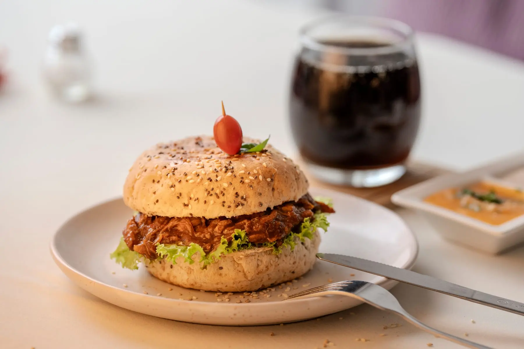 Combo Chía/Pork con cerdo mechado en pan integral de chía en La Carolina, Quito